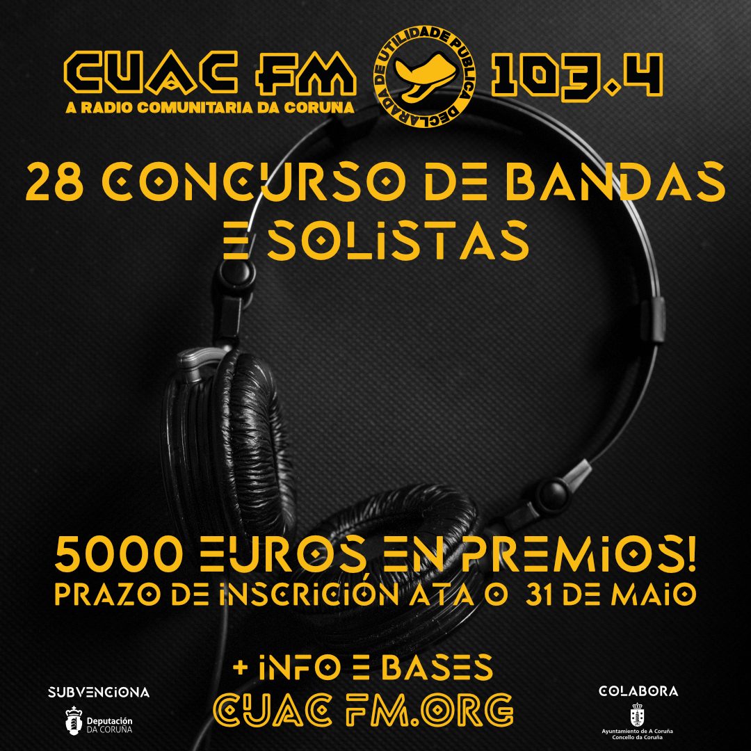 Imaxe promocinal do 28 Concurso de Bandas de CUAC FM